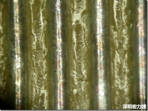 經過168小時的高溫高濕環境實驗后，此錫膏的SIR最低還可達到150,000,000 ohms，取LOG10為108.176，此錫膏的SIR雖然比較低，但是吃錫狀況明顯好很多，只是助焊劑明顯殘留