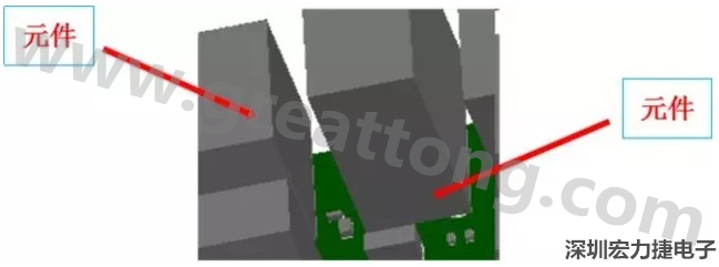 PCBA DFM問題實例2：元件距離太近，組裝干涉 