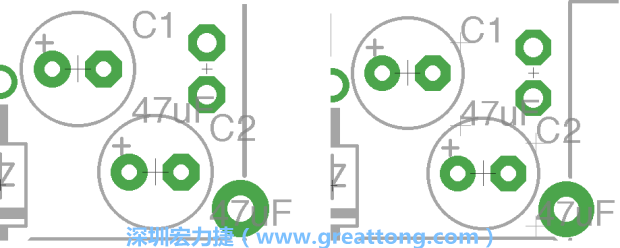 如果你尚未使用「分離工具（Smash Tool）」將所有的名稱和量值標(biāo)簽從各自對(duì)應(yīng)的元件上分離，你將會(huì)發(fā)現(xiàn)你無法從元件上獨(dú)立地移動(dòng)一個(gè)尚未進(jìn)行分離的標(biāo)簽（如左下圖所示），但是對(duì)于已經(jīng)執(zhí)行過分離的元件（如右下圖所示）來說，它們的標(biāo)簽都可以獨(dú)立地操作。